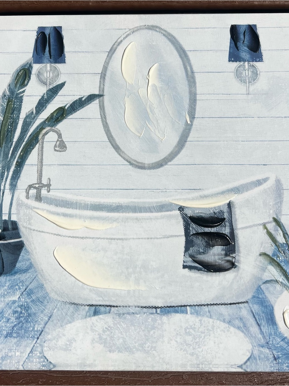 Home Bath White Freestanding Bathtub Wall Art Print
